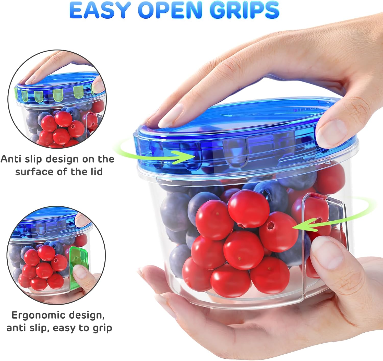 Freezer Storage Containers, [6 - Food Storage Plastic Containers With Lids recension och pris