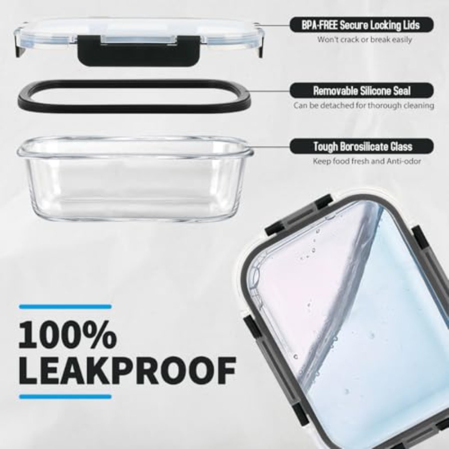 42pcs Glass Food Storage Conta - Food Storage Lidl recension och pris
