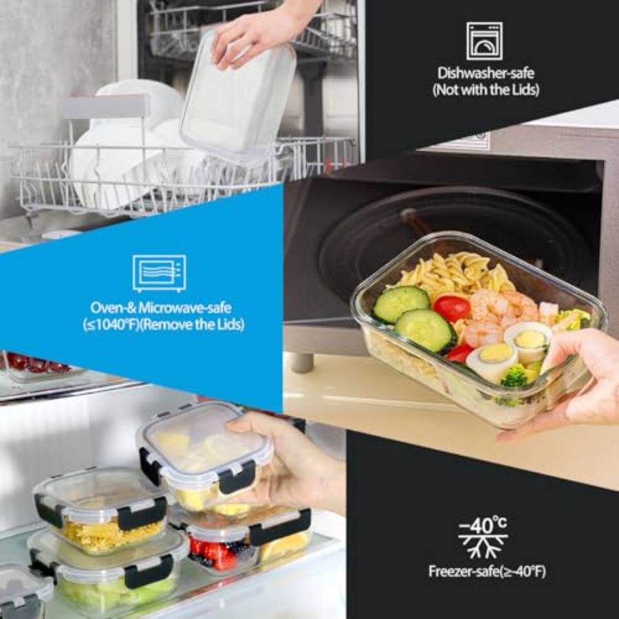 42pcs Glass Food Storage Conta - Food Storage Lidl recension och pris