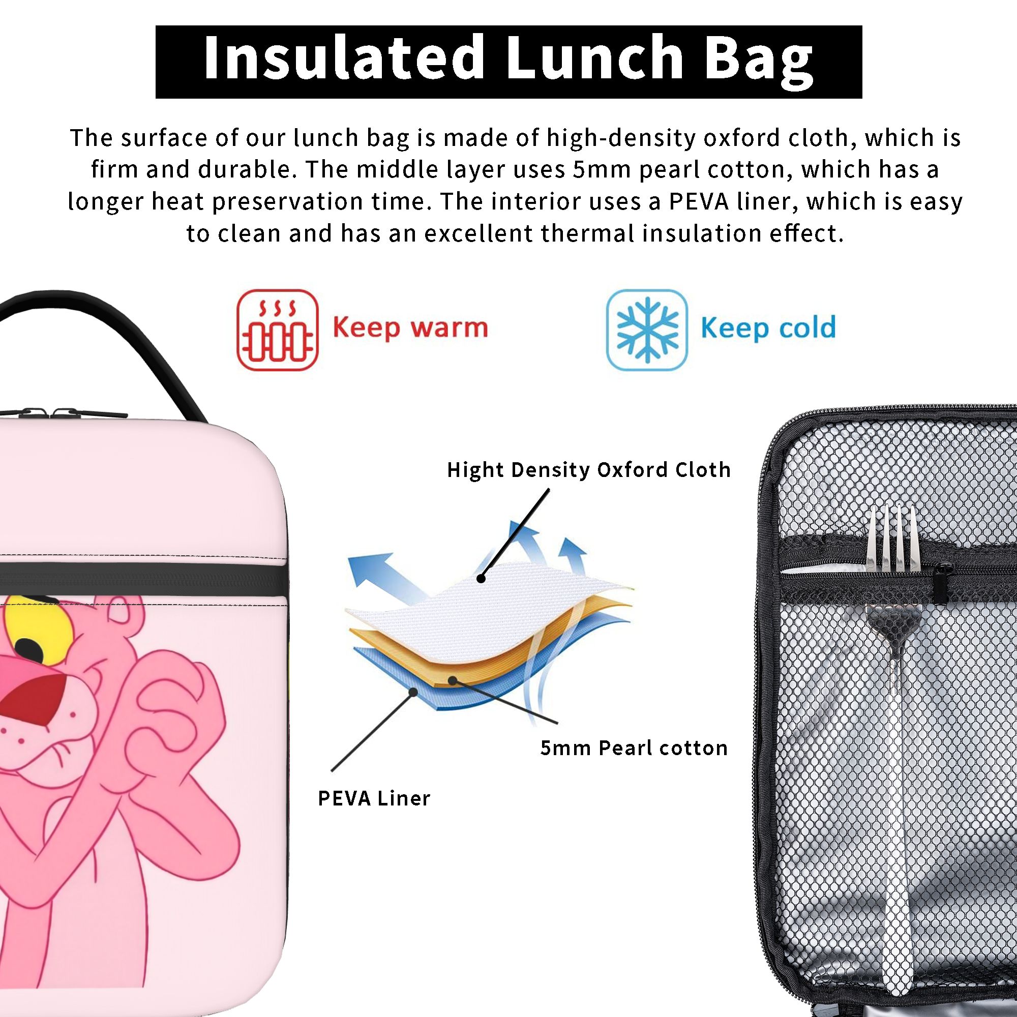 Leopard Insulated Lunch Bags T - Food Storage Reusable Bags recension och pris