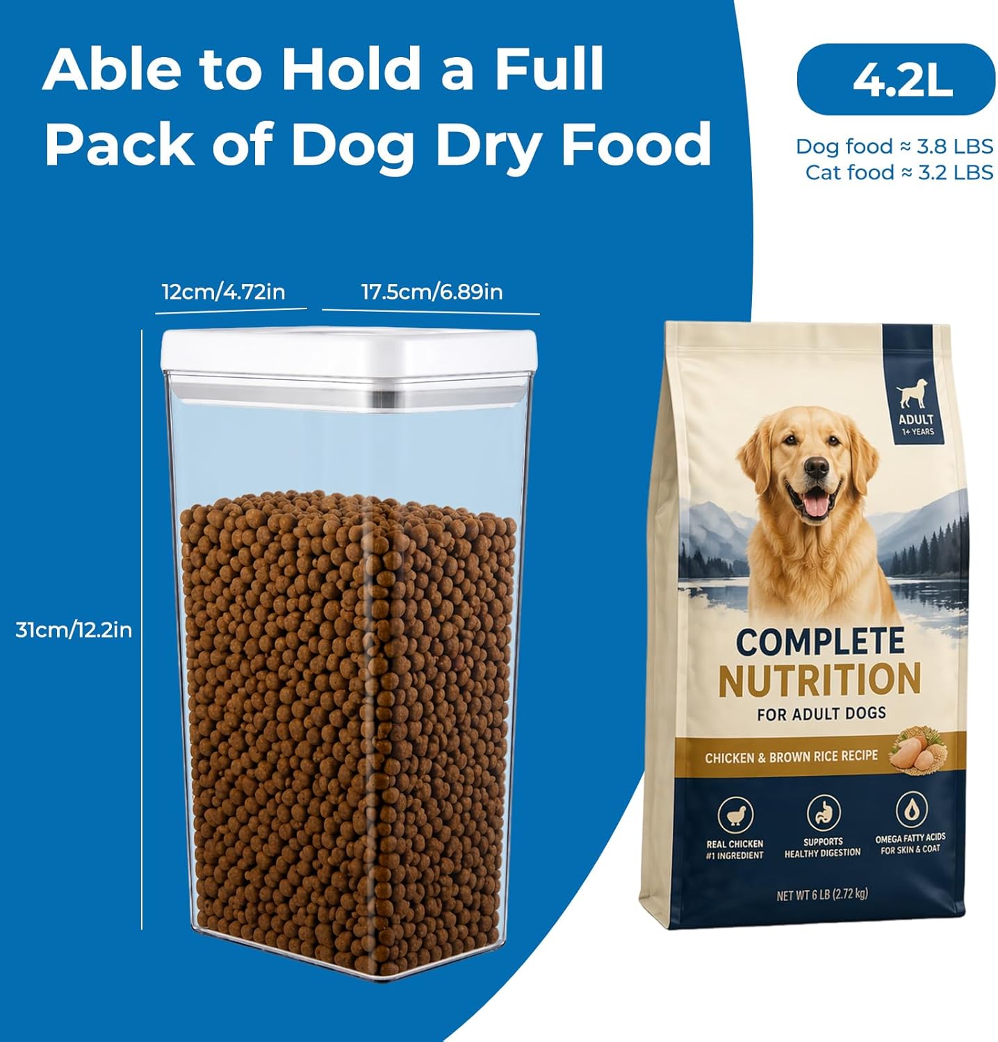 Dog Food Storage Containers wi - Food Storage With Lock recension och pris