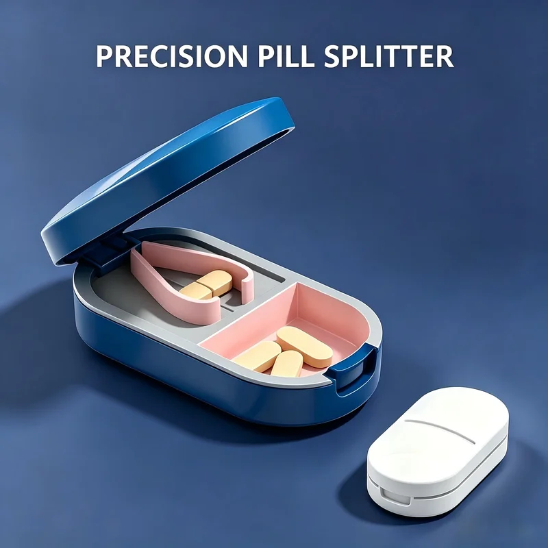 1-4Pcs Pill Splitter 2-In-1 Me - Food Storage Unit recension och pris